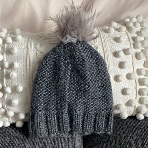 Express knit pompom hat